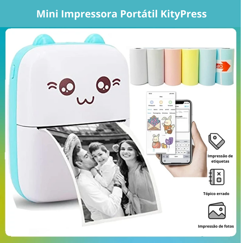 Mini Impressora Térmica Kitpress: Liberdade para imprimir em qualquer lugar!